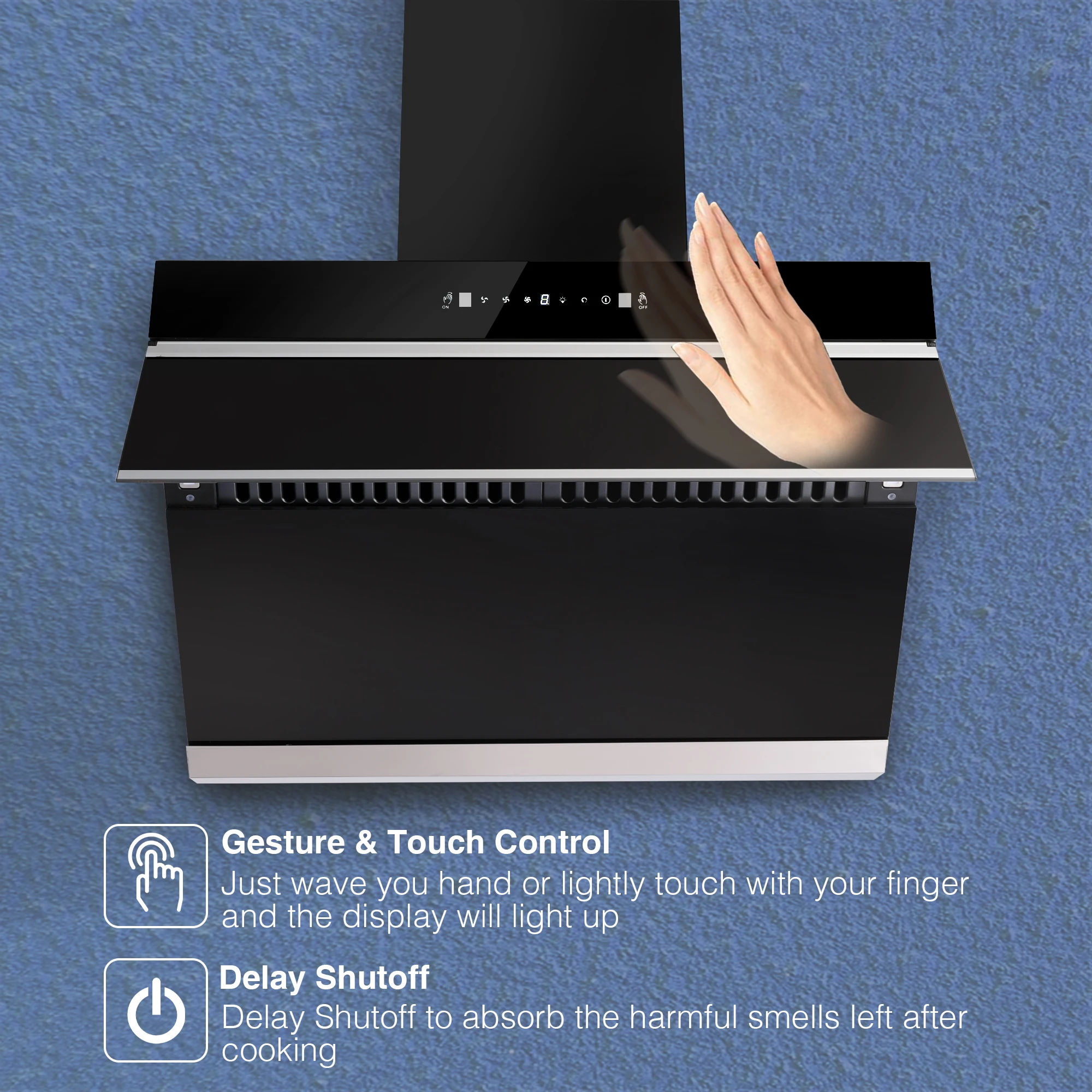 Tieasy 900 CFM 30 inch  Wall Mount or Under Cabinet Heating Auto-Cleaning Range Hood USCX08T75 6