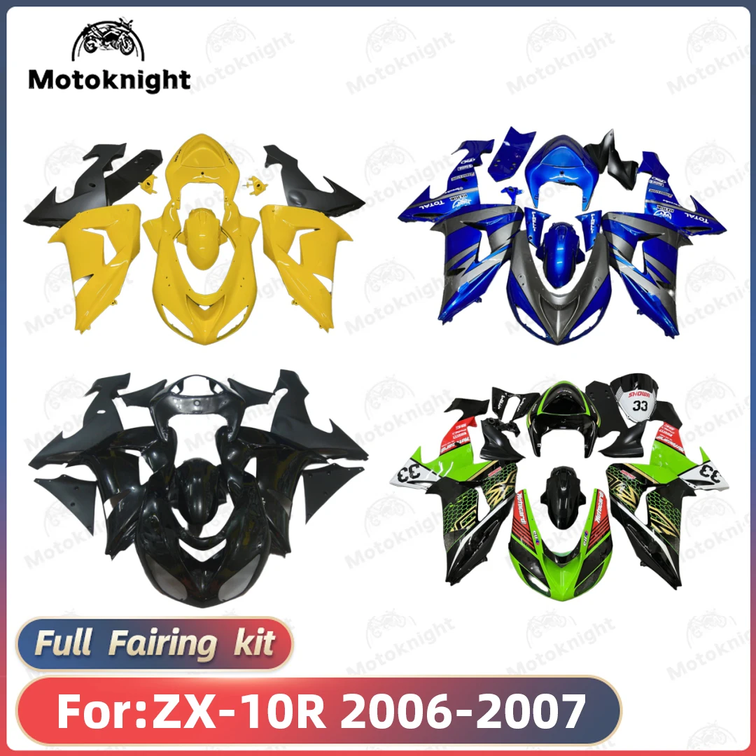 New ABS Motorcycle full Fairing Kit Fit For KAWASAKI ZX-10R ZX10R 2006 2007 06 07 Fairings Kits Bodywork Shell set ZXMT