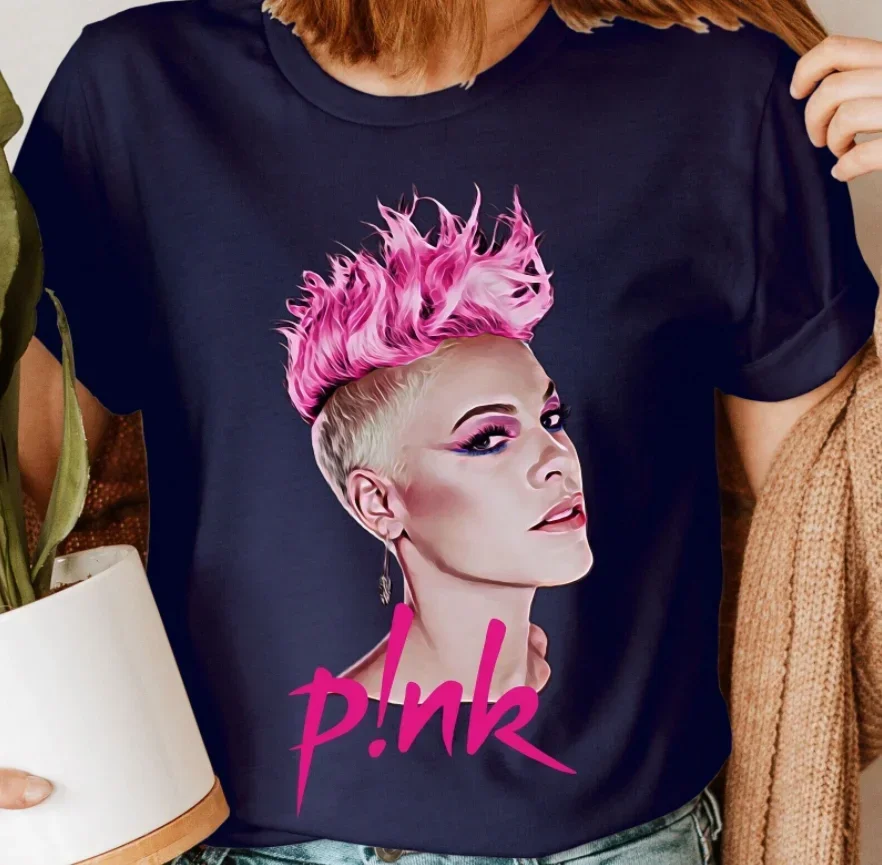 Модал розовый карнавал музыкальный Тур P!nk Летний тур Мужские Женские футболки унисекс Эстетическая одежда Графические футболки Топы Одежда Футболка