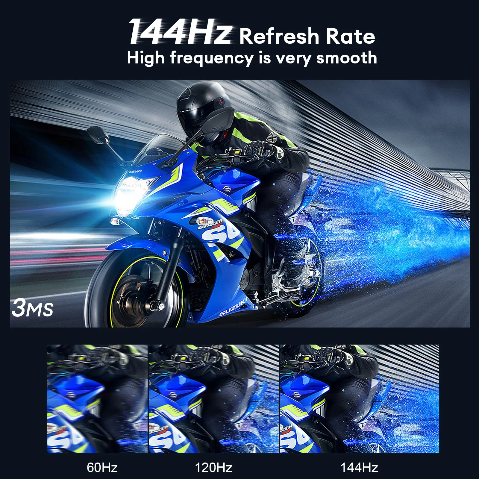 ZEUSLAP 16" 2.5K 144hz Portable Monitor 2560*1600 16:10 100%sRGB 500Cd/m²  Travel Gaming Display for Laptop Switch ps4 ps5 Xbox 2