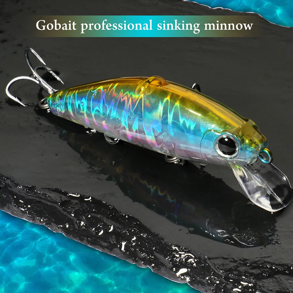 Sinking Minnow 11g 7cm Locken Totale Popper Pesca Swimbait Karpfen Angelgerät Haken Wobbler 3D Crankbait Jerkbait Silikon köder – Detail 3