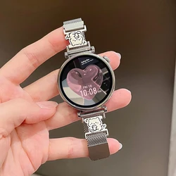Korean Cute Cat Magnetic Strap - Slim Wrist Bracelet with Kitten Design for 20MM (Starlight)