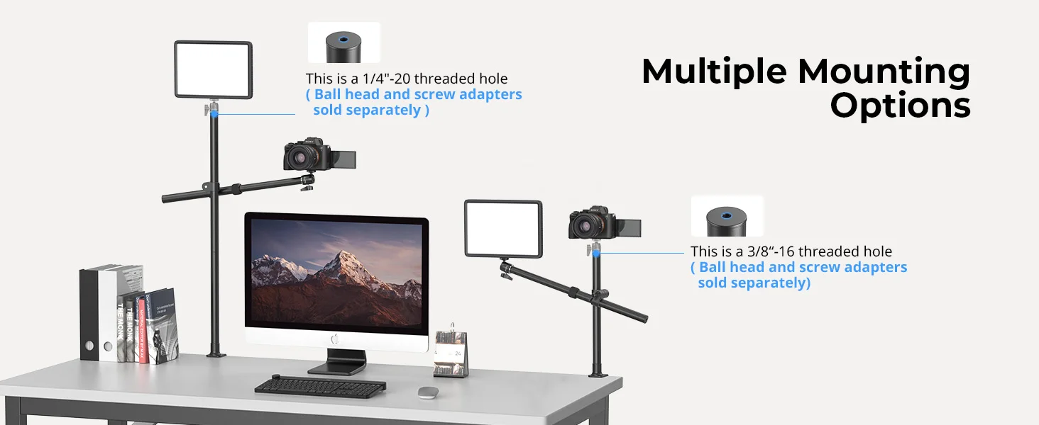SmallRig Desktop-Unterstützungsset mit 360° ° Unendliche Anpassung, für Live-Streaming-Fotografie, Videokonferenzen, bis zu 2 kg – 4938 – Detail 1