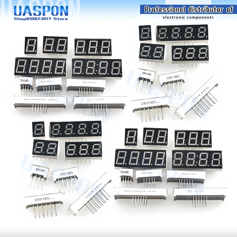 

5pcs 7 segment 0.36 in common Cathode 2 Bit digital Tube 0.36" inch 0.36in. Red LED Display LED Digital tube