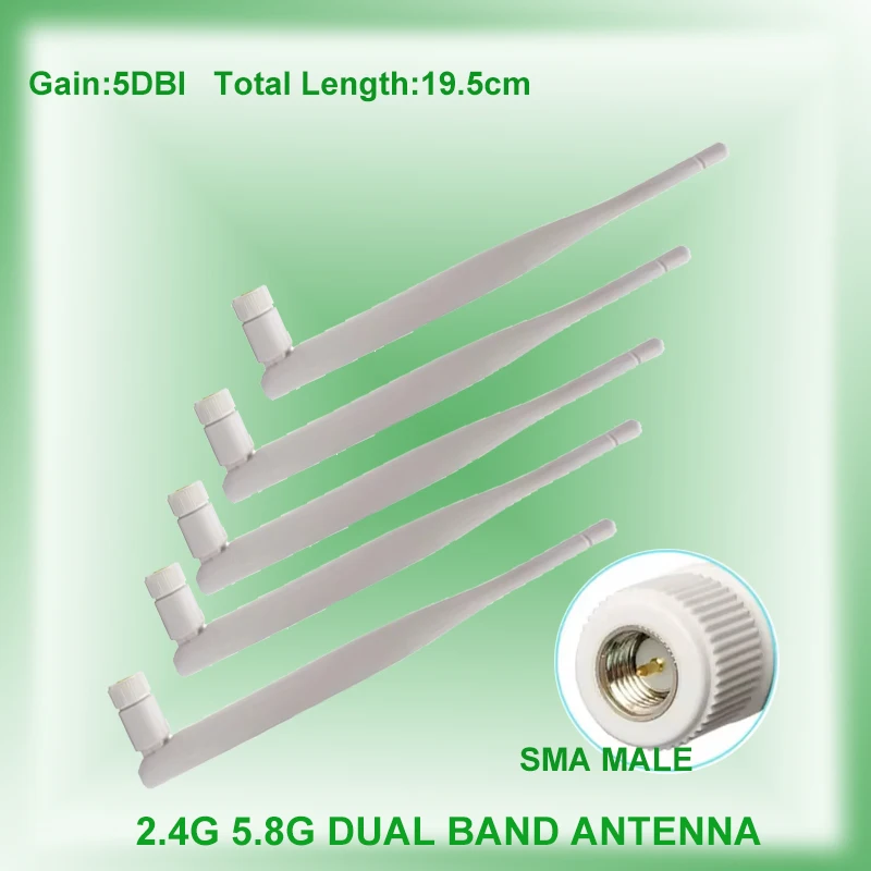 Eoth 5P 5.8GHZ 2.4GHZ 안테나 5dBi SMA male 듀얼 밴드 20cm px4 연장 케이블 메쉬스타틱 안테나 (zigbee 블루투스 안테나용)