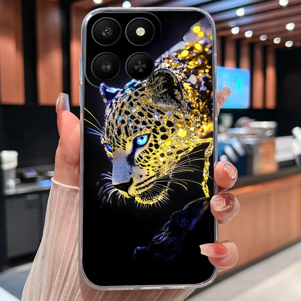 Lovely Animal Cartoon Soft TPU Transparent Silicone Phone Case -