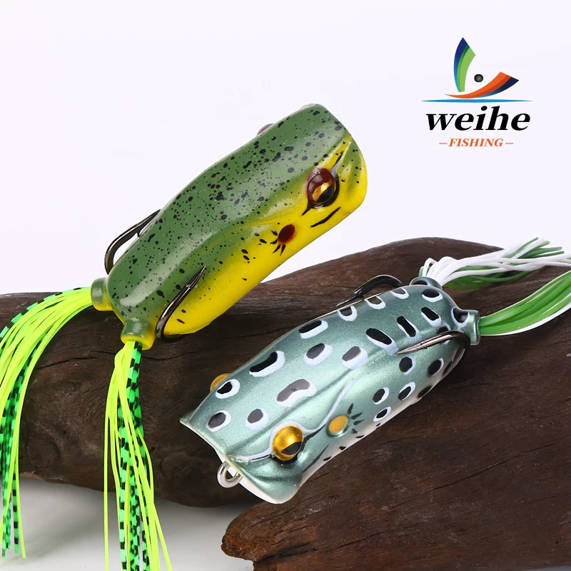 WEIHE 1PC 16g6cm Froschködermodifikation mit großem Mund für Blackfish Fishing Heavy-Duty-Springgerät