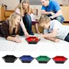 Folding Dice Tray Folding Dice Rolling Mat Desk Organizer Velvet Dice Board Portable Dice Holder Dice Storage Rolling Tray For 2