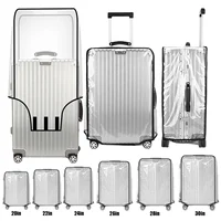 20-30inch Full Transparent Luggage Protector Cover Waterproof Suitcase Protector Cover Dustproof Rolling Luggage Suitcase Cover 1