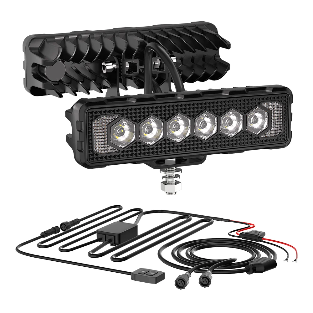 6Inch Work Fog Light Long Range Auxiliary  Auto Fog Light Led Light Bar for Moto