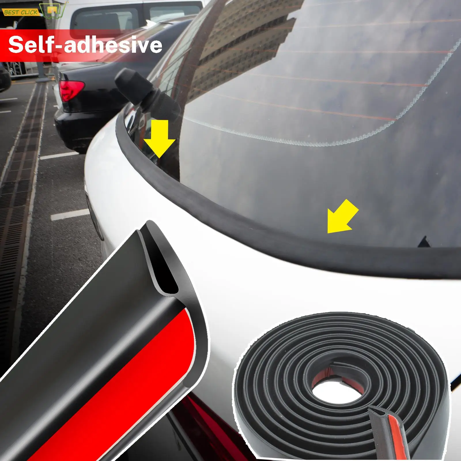Type H Car Front Windshield Seals Rubber Rear Window Weatherstrip Sunroof Seal Strip Trim