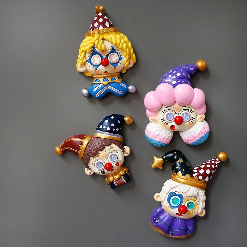 

Цирковой клоун 3D стерео Милая аниме резиновая наклейка на холодильник магнитная наклейка декоративная наклейка магниты на холодильник домашний декор