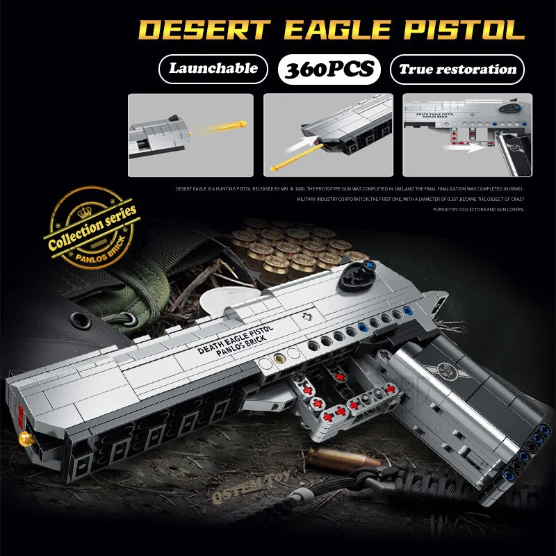 

Desert Eagle Pistol Building Blocks Pistol Gun Military Ww2 Game Model Building Bricks Kit INGlys Gun Series Moc Toy For Boy