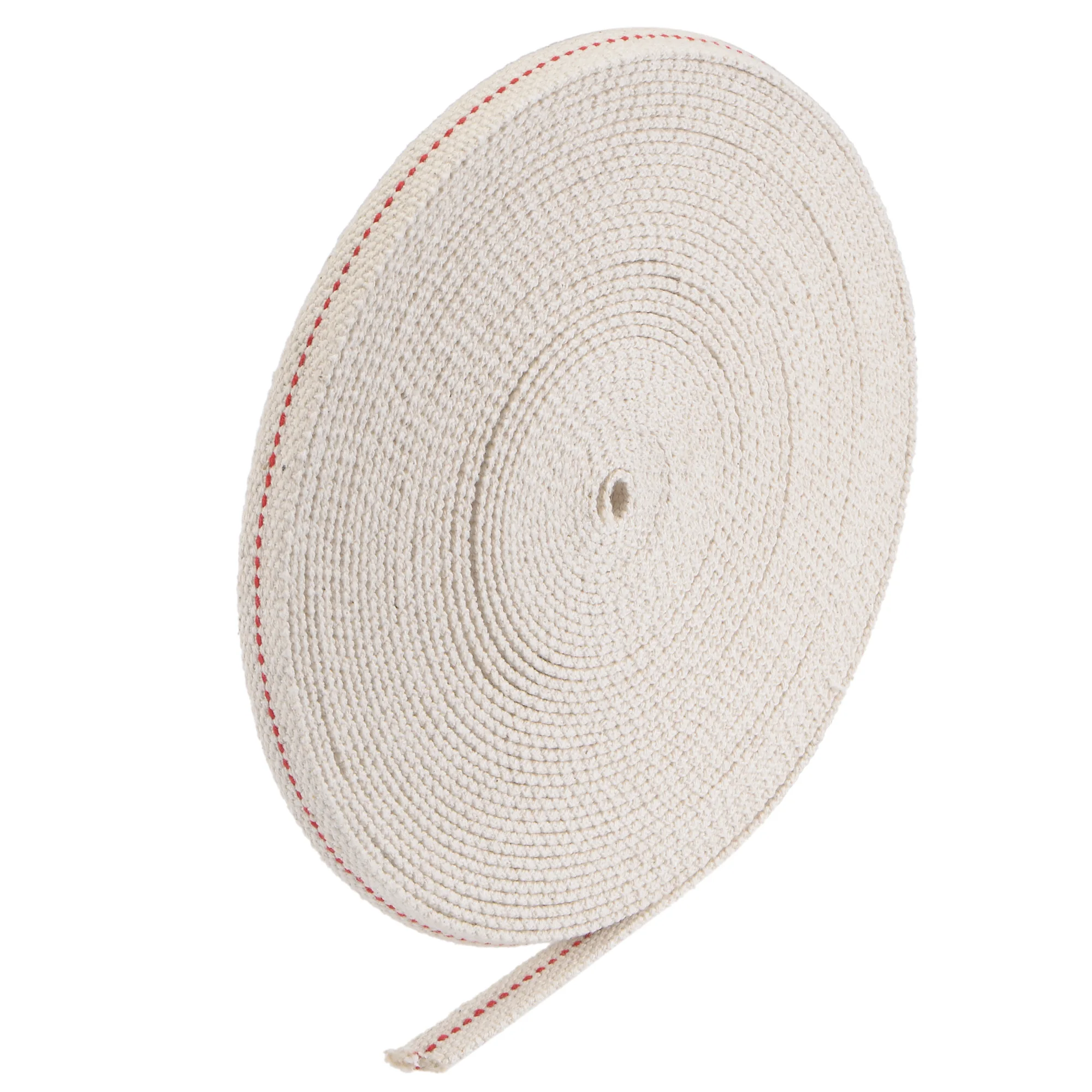UXCELL 10Meter Length Oil Lamp Wick 10mm Flat Wide Cotton Lanterns Wick with Red Stitch for Kerosene Burner Lighting