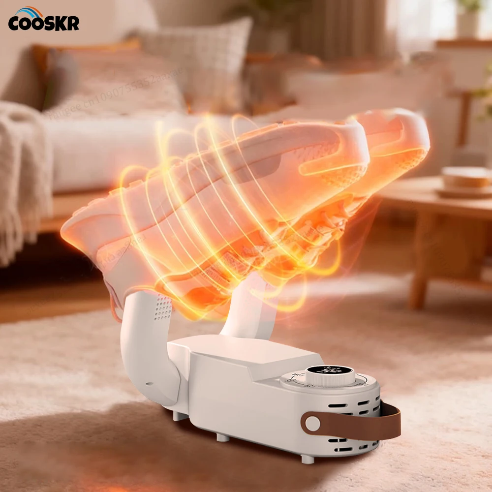 เครื่องอบรองเท้าแบบพับได้ เครื่องทำความร้อนรองเท้าไฟฟ้า เครื่องอบรองเท้าบูท ตัวตั้งเวลาอัจฉริยะ เครื่องอบรองเท้า กำจัดกลิ่น ฆ่าเชื้อ เครื่องทำความร้อนรองเท้าบูท 1