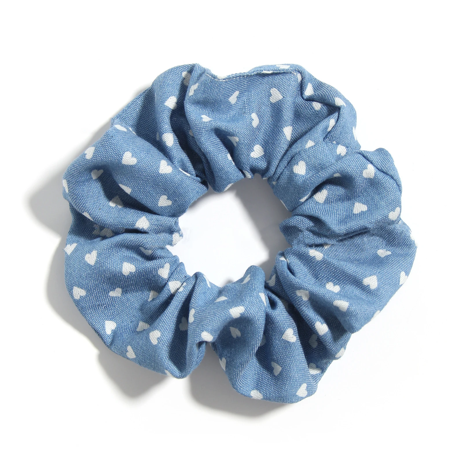 Neuankömmling Denim Haar gummis für Frauen Retro Designs feminine Blue Jeans Stoff Haars eil 4 teile/satz Großhandel Scrunchie viel – Detail 3