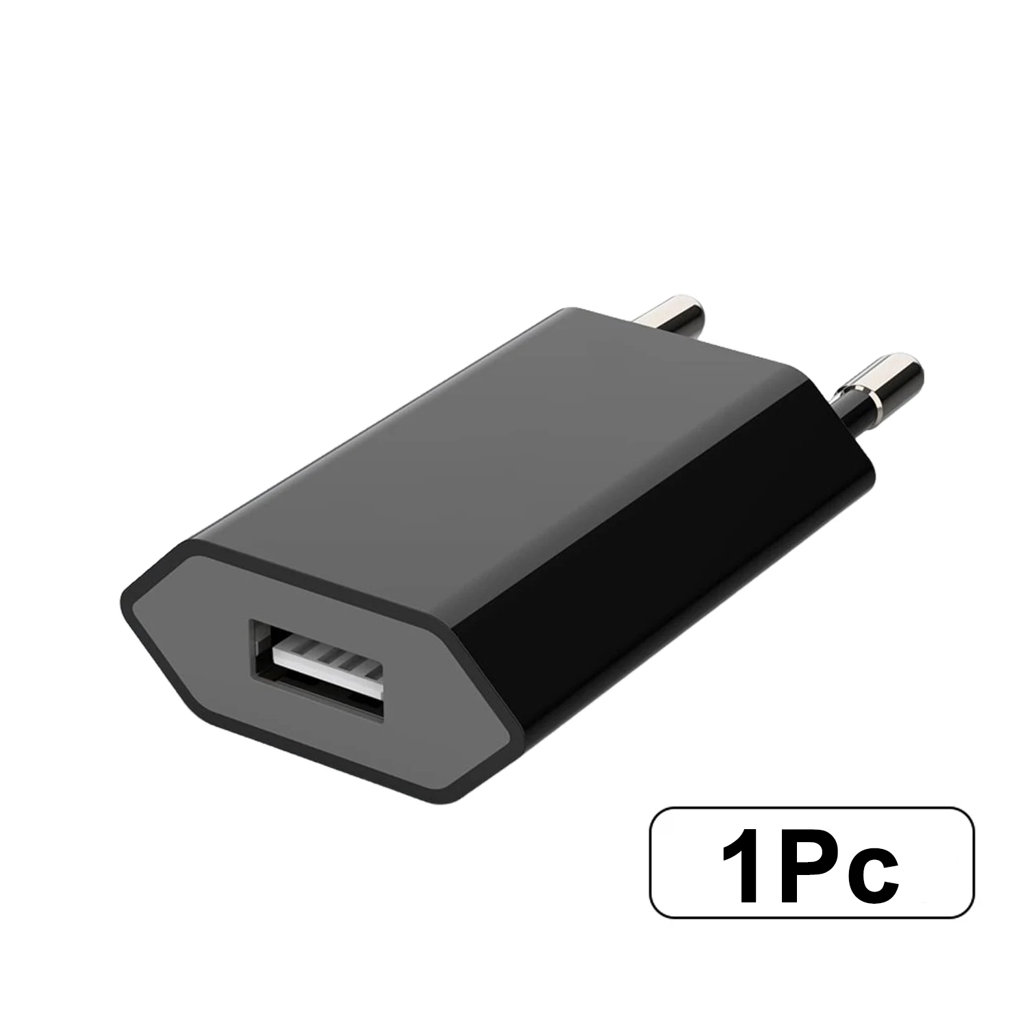 Universal 5V 1A USB Wall Charger with EU Plug - Available in 1/3/5 Pack Options