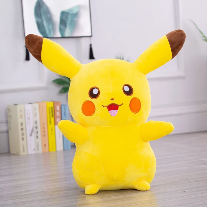 thumbnail image 1 of Peluche de Pokémon Pikachu de 70 cm, juguete de dibujos animados de Pokémon Eevee, muñeco de peluche suave Kawaii de gran tamaño, sofá, almohada de trapo, regalo de cumpleaños para niños, 1 of 5