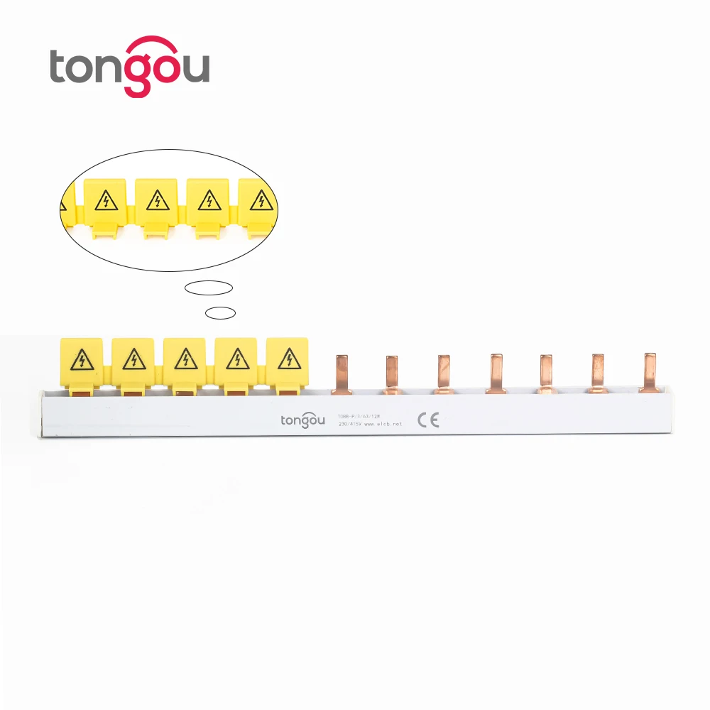 Copper busbar PIN TYPE MCB connector busbar connection circuit breaker comb teeth protector braces terminal caps circuit breaker busbar connector copper busbar