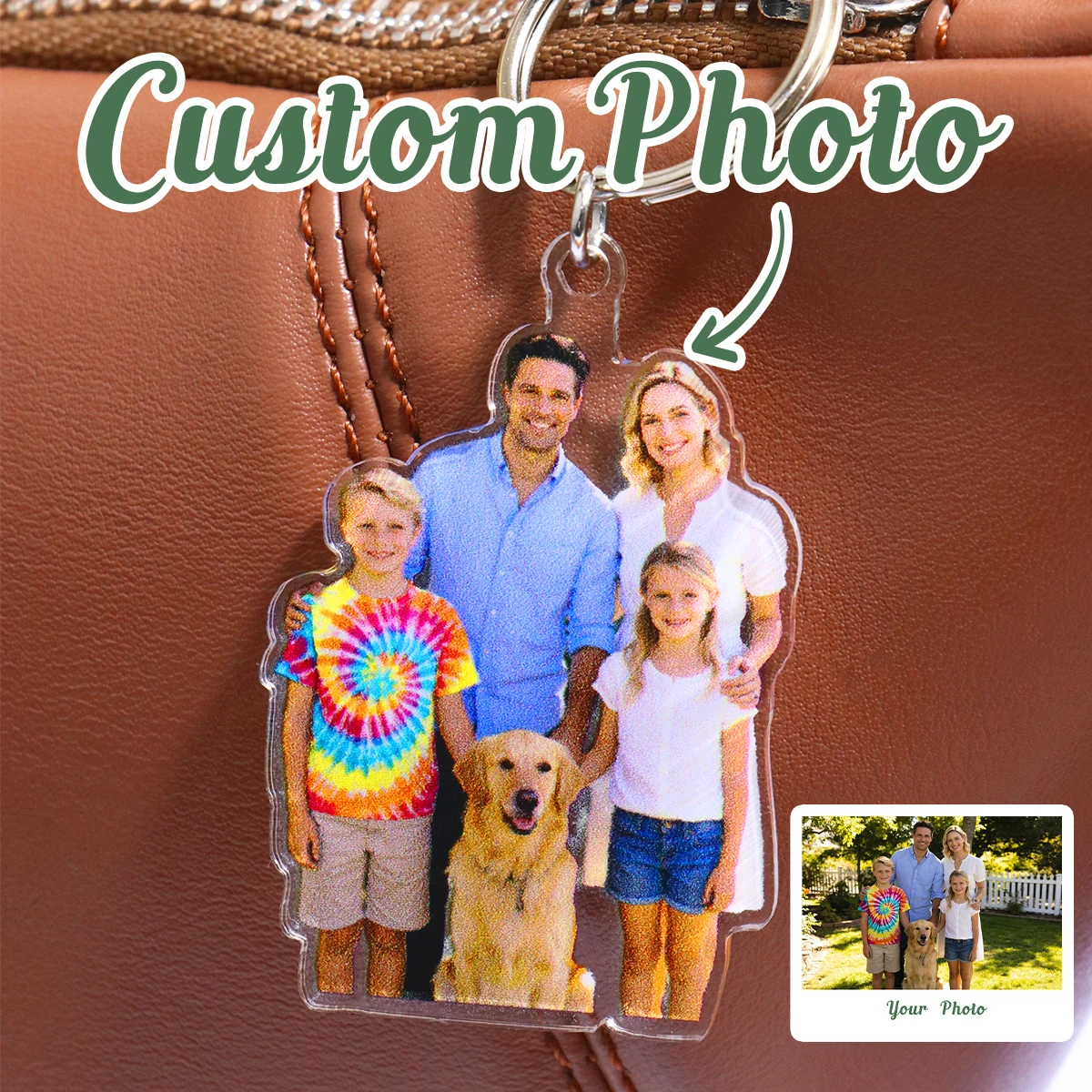 Personalized Minimalist Memory Keychain