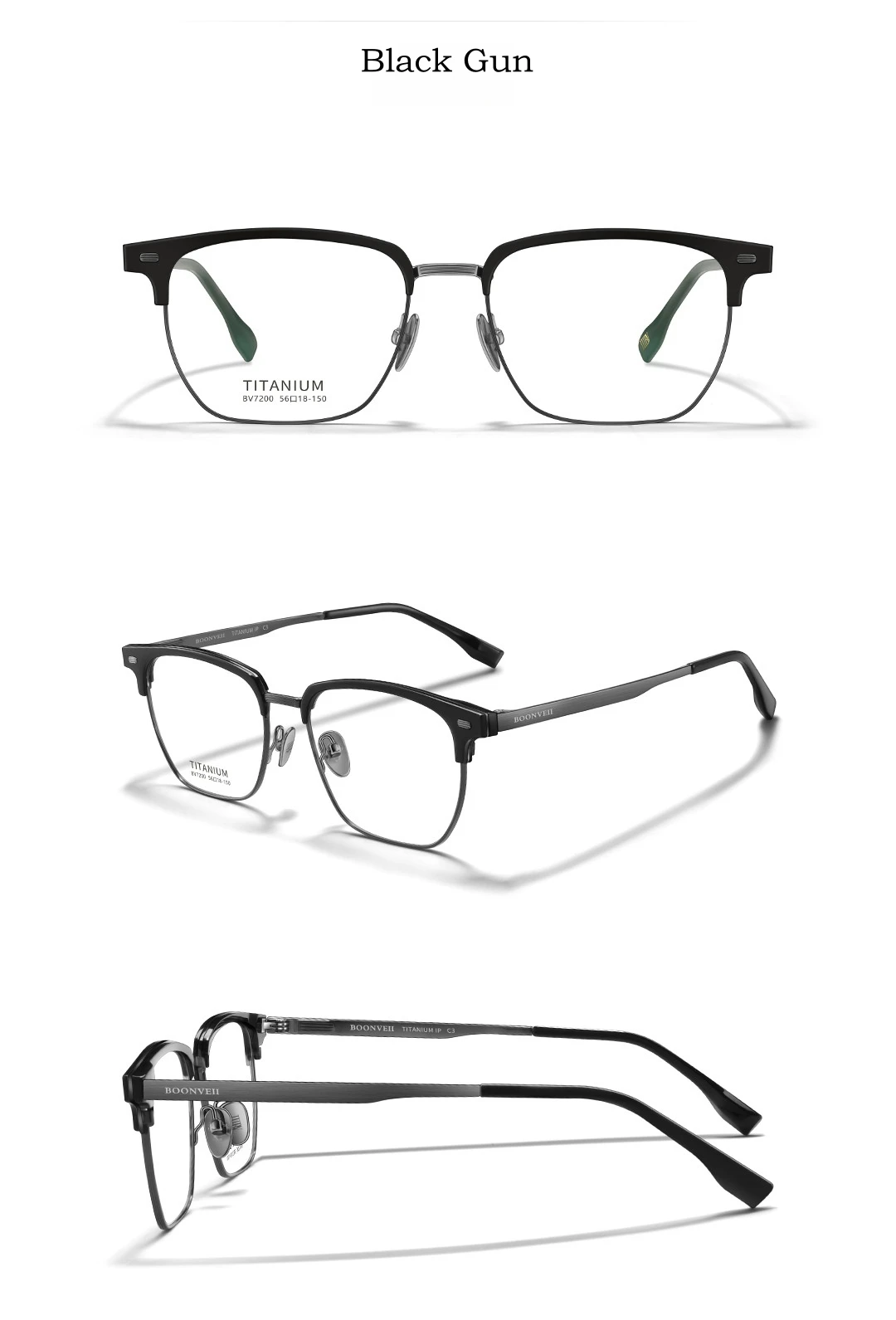 Yimaruili neuen Modetrend Myopie Brillen Retro Quadrat Luxus Acetat reines Titan ooptische Brille Rahmen für Männer – Detail 7