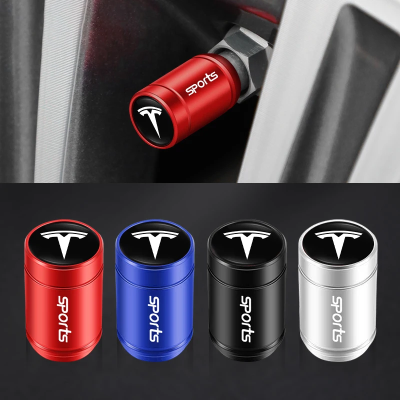 SpaceX ventieldopjes matzwart op Tesla velg