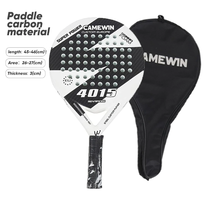 

Padel Racket Beach Tennis Racket Carbon Fiber Outdoor Sports Ball Racket For Men Women Adult Senior Player Paddle Racket