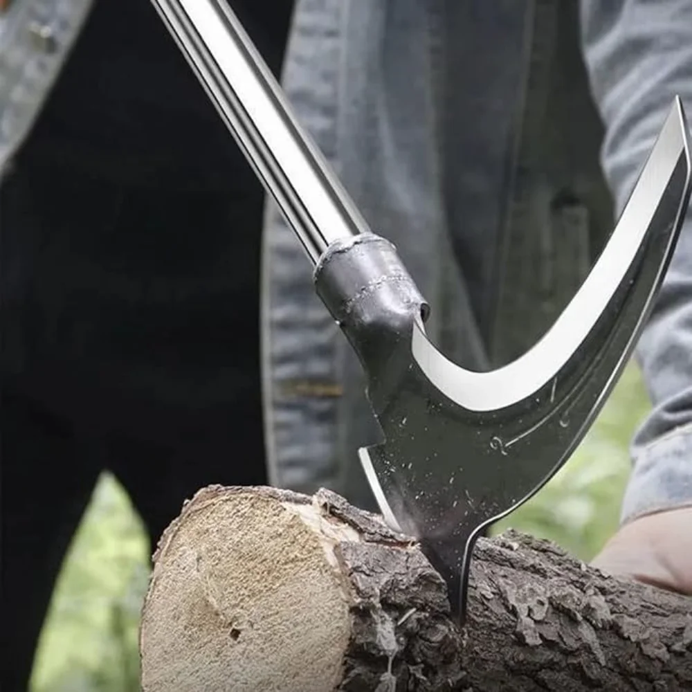 1PC High Manganese Steel Double Scythe Grass Sickle Multi Functional Outdoor Agricultural Tool weeding tool
