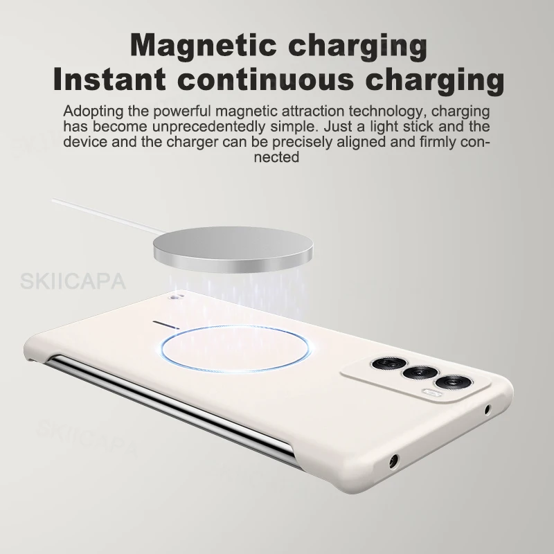 Sleek Frameless Magnetic Case with Matte Finish