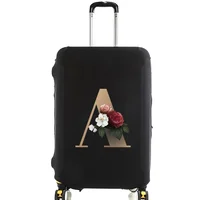 Travel Suitcase Protective Covers Thick Elastic Luggage Cover Protector for 18"-28"Baggage Travel Bag Case Gold Letter Printed 6