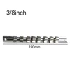 1Pc Socket Rack Holder 1/4 3/8 1/2inch 8 Clips Organizer Rail Iron 150/190/260mm For Storing Loose Socket Workshop Hand Tools 4