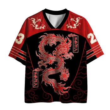 2026 New Jersey sports short sleeved T-shirt, V-neck short sleeved T-shirt, Y2K sports fashion 3D printed quick drying jersey 1