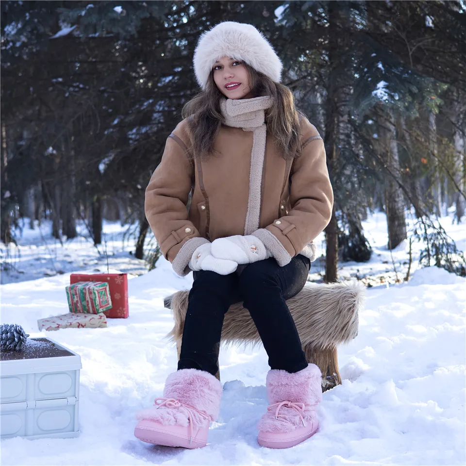 Stivali 2026 Stivaletti Uomo Invernali Scarpe Anfibi Donna con Tacco Grigi Pelo Gamba Larga Lunghi Pelle Vera