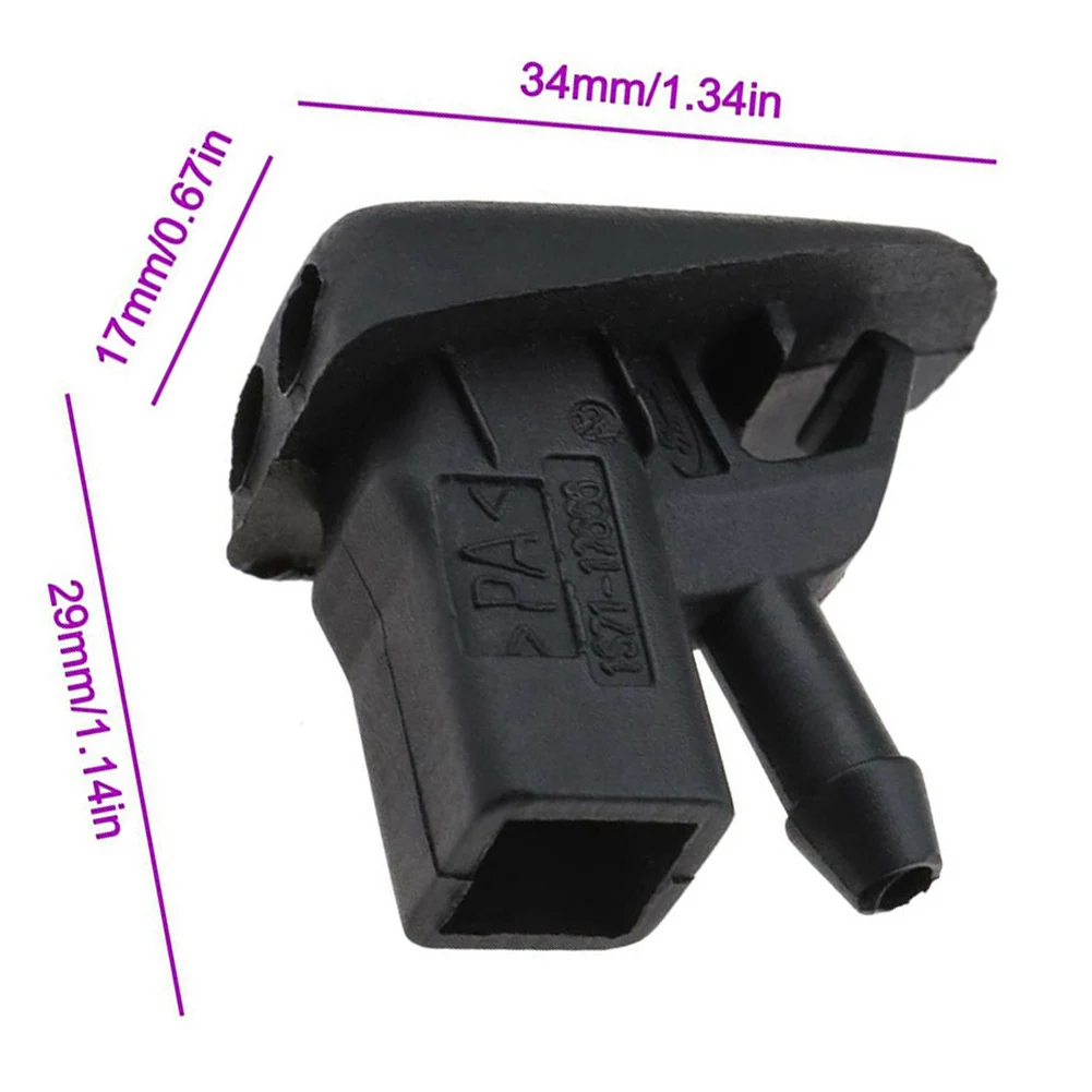 

2x Spray Nozzles Black For Jaguar X-Type 2001-2010 Spray Nozzles Windscreen Washer Jet Easy Use New Practical Accessory