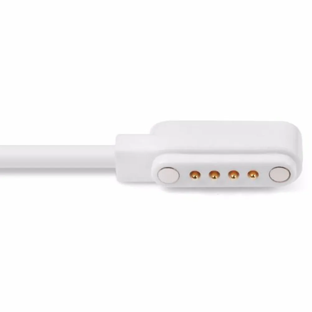 USB 스마트 워치 충전기 케이블 Gt88 K88h Kw08용 자기 4핀 고내구성 알루미늄 커넥터 빠른 데이터 전송 화이트