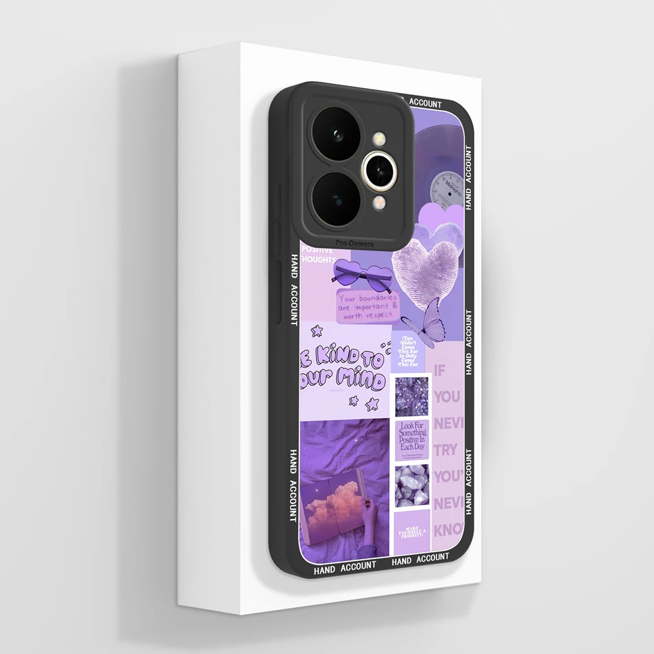 Pretty Flowers Pattern Soft Liquid Silicone Shockproof Phone Case - Full Coverage Bumper