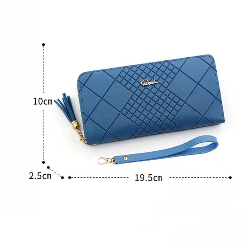 Women Wallet Zipper Coin Purse Card Holder PU Leather Clutch Wristlet Phone HandBags Money Pocket