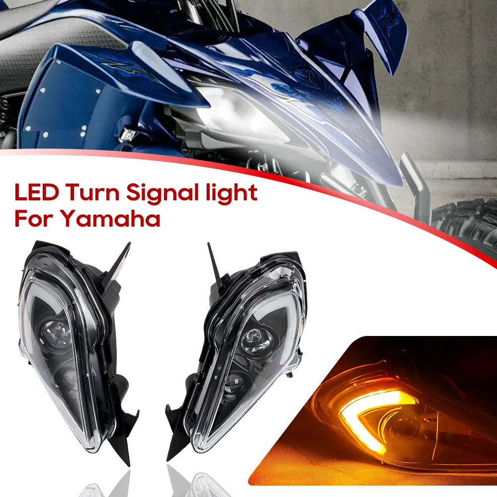 1Pair KEMIMOTO DRL Headlight for Yamaha Raptor 700 700R YFZ450 YFZ450R YFZ450X Wolverine 450 06-23 Motorcycle Accessories