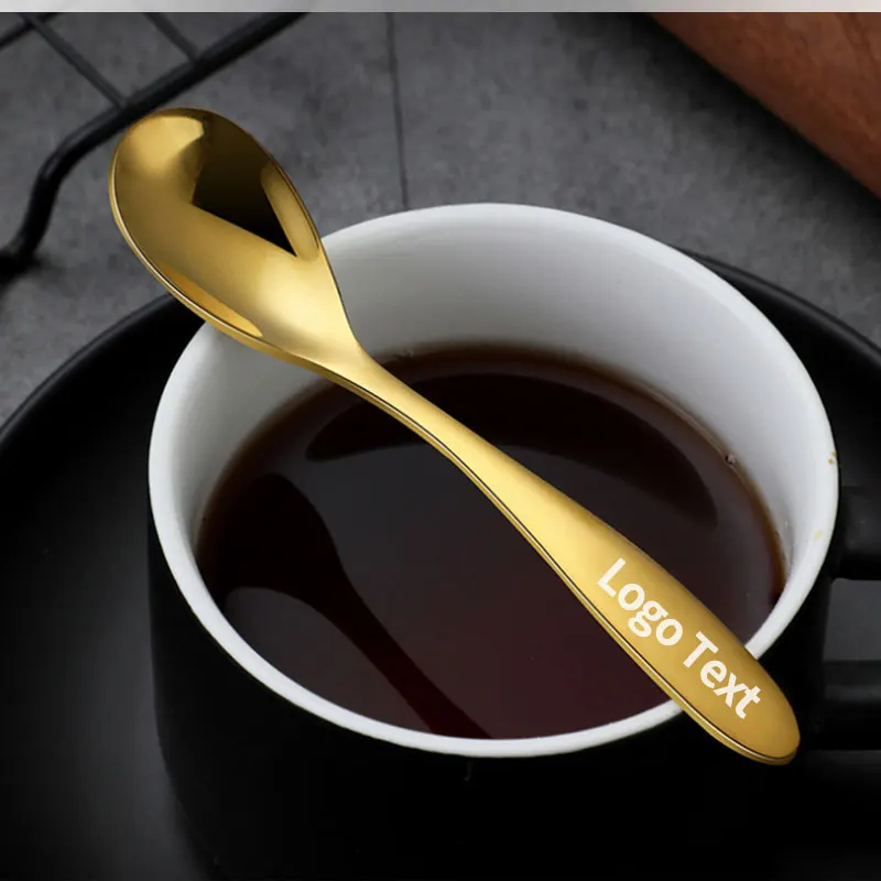 10pcs tea spoon coffee spoon dessert ice cream spoon tableware Tools free customization