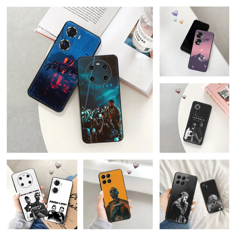 Cassa Del Telefono Per Honor 70 50 Pro 30 20 60 8X X9 X40 X8 X7 X6 Gioco 6T 6C Magic4 9A Miyagi Andy Panda Nero Opaco Della Copertura Del Silicone