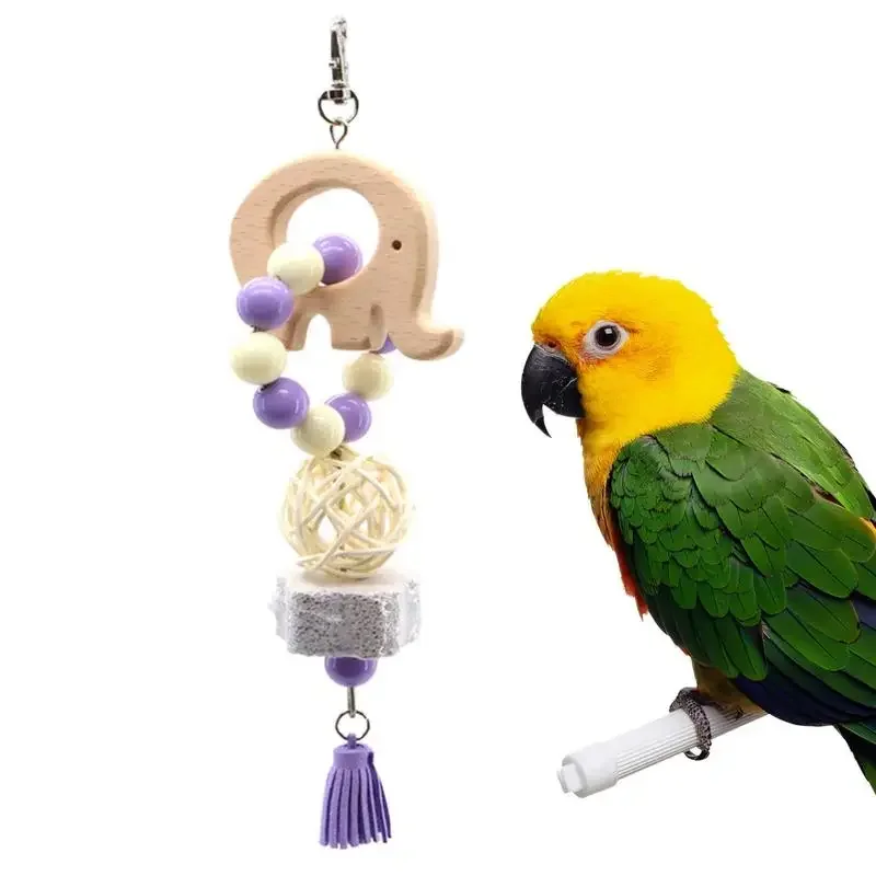 

Macaw Toys Colorful Bird Chew Toys Teeth Cleaning Toys Bite Resistant for Budgerigars Cockatoo Parakeets African Grey Cockatiel