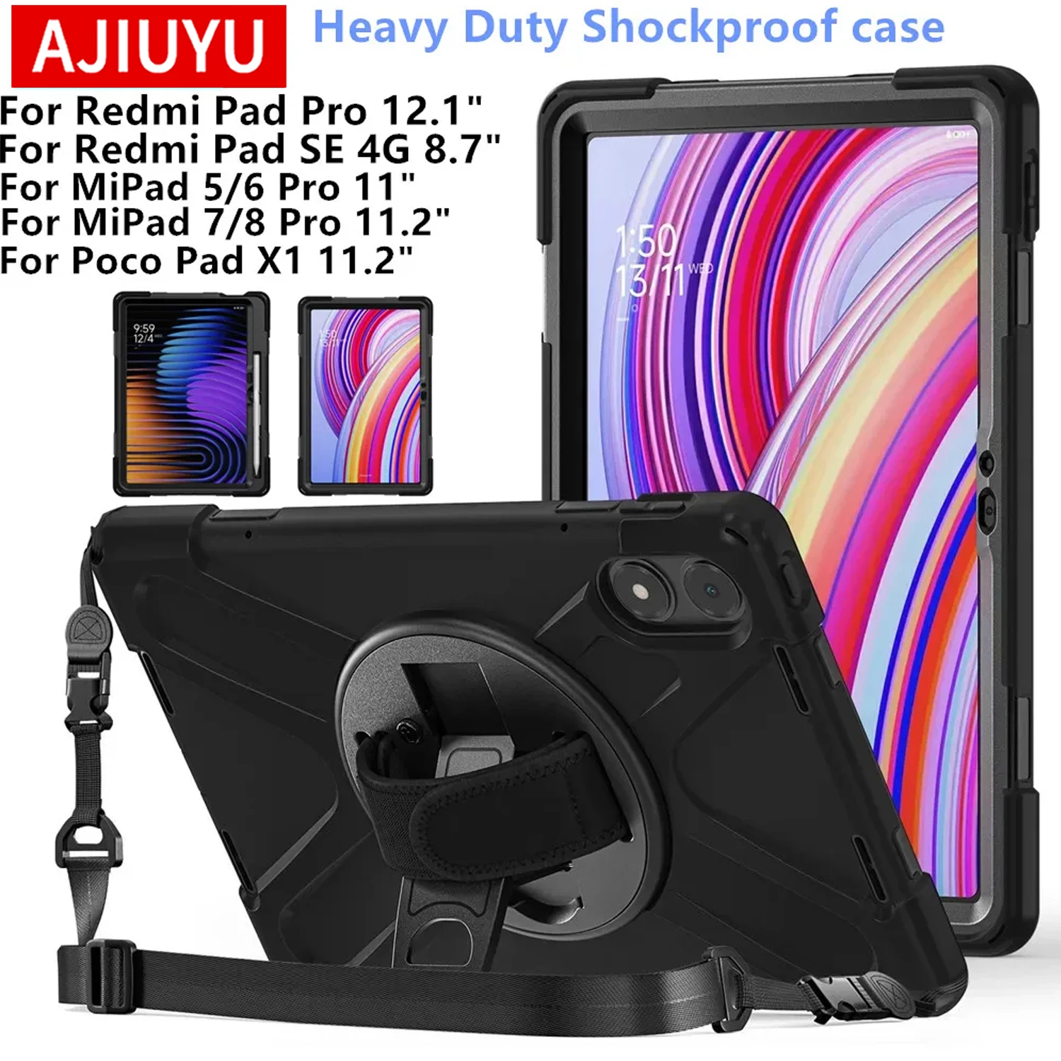 Shockproof Rugged Tablet Case - Enhanced Protection Cover