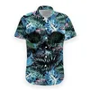 3D Printed Skull Halloween Hawaiian Shirt Summer Short Sleeved Shirts Men Shirts Oversize Camisa Social 5XL Halloween Gift 6