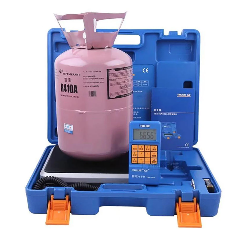 VES 50A/100B Manual Refrigerant Recovery Electronic Balance High Precision Metal Freon