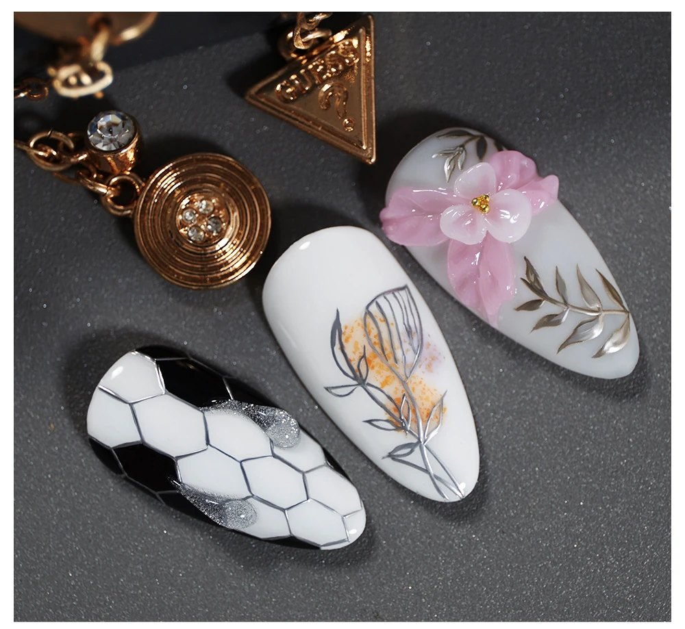 Description Picture 5 of itemPUENTE Metallic Painting Gel Polish For Nail Art Soak Off Gel Nail Polish 5ml Gold Silver Mirror Glitter UV Nail Gel Varnish