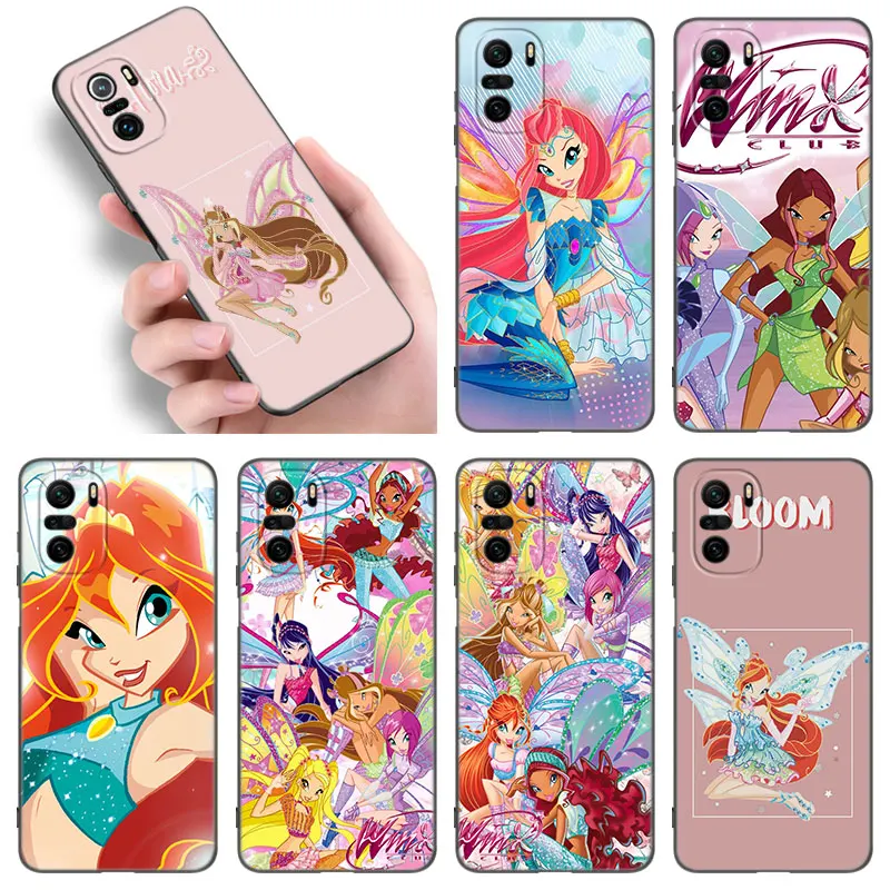 Custodia Per Telefono Winxs Clubs Per Xiaomi Poco X3 X4 Nfc F2 M2 M3 M4 X5 Pro F3 F4 Gt 5G C3 C31 C40 M5S Custodia Morbida In Tpu Nero