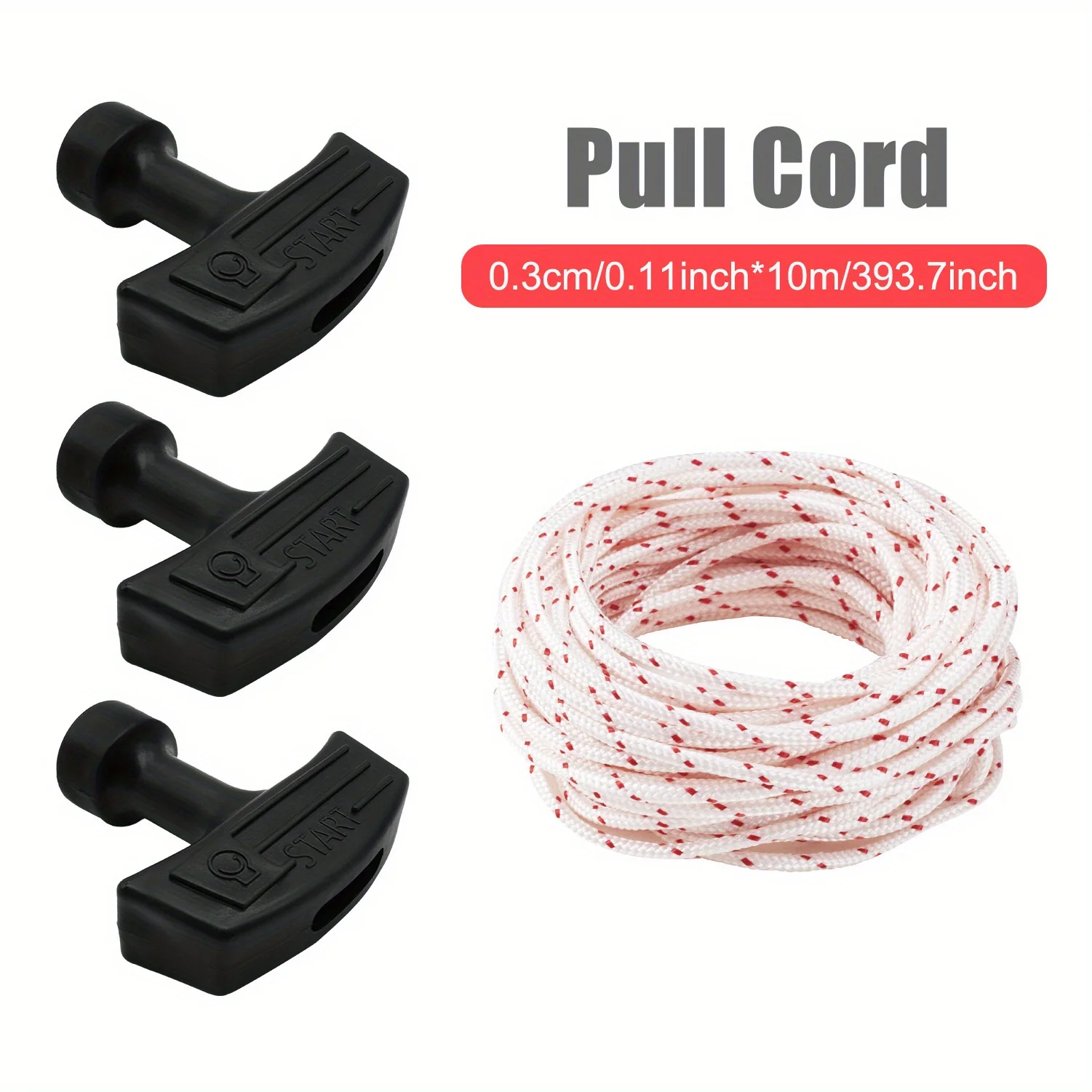 Durable Recoil Starter Rope with Versatile Handles