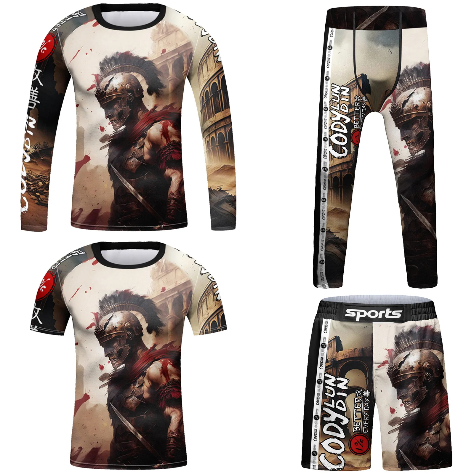 Kid MMA Boxing Set Muay Thai Jiu jitsu Clothing Basketball Sportswear BJJ Gi Rashguard Kickboxing Boy Children Running Tracksuit