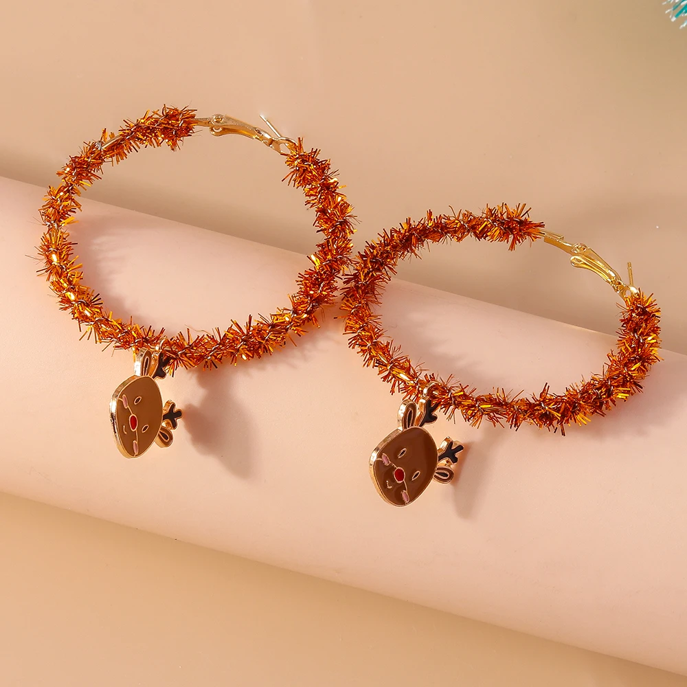 Aihua Heißer Verkauf Weihnachten Kranz Ohrringe Kreative Weihnachten Girlande Ohrringe für Frauen Frohes Neues Jahr Urlaub Schmuck Geschenke – Detail 33
