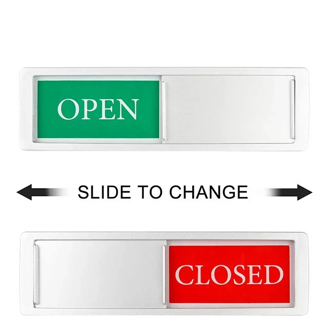 Magnetic OPEN CLOSED Slide Meeting Sign Door Privacy Office Signboard Do Indicator Disturb Not Open Occupied Restroom Slider
